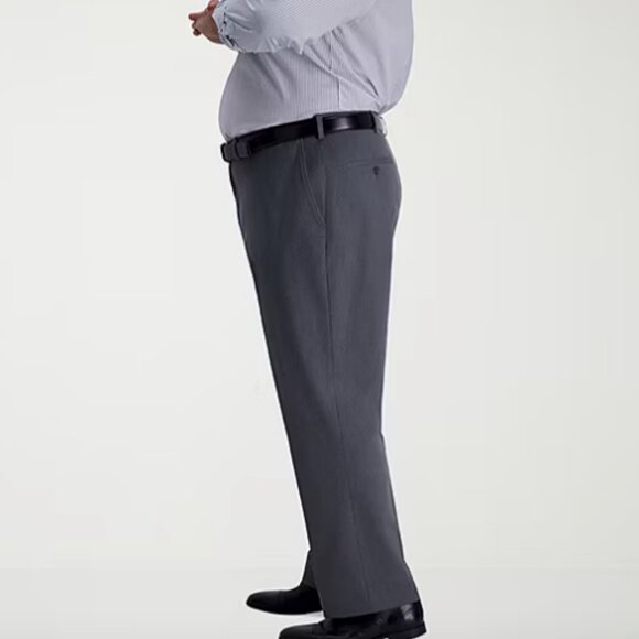 Haggar Iron Free Premium Khaki Mens Classic Fit Flat Front Pant, Sz 44x34 - Picture 2 of 4